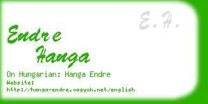 endre hanga business card